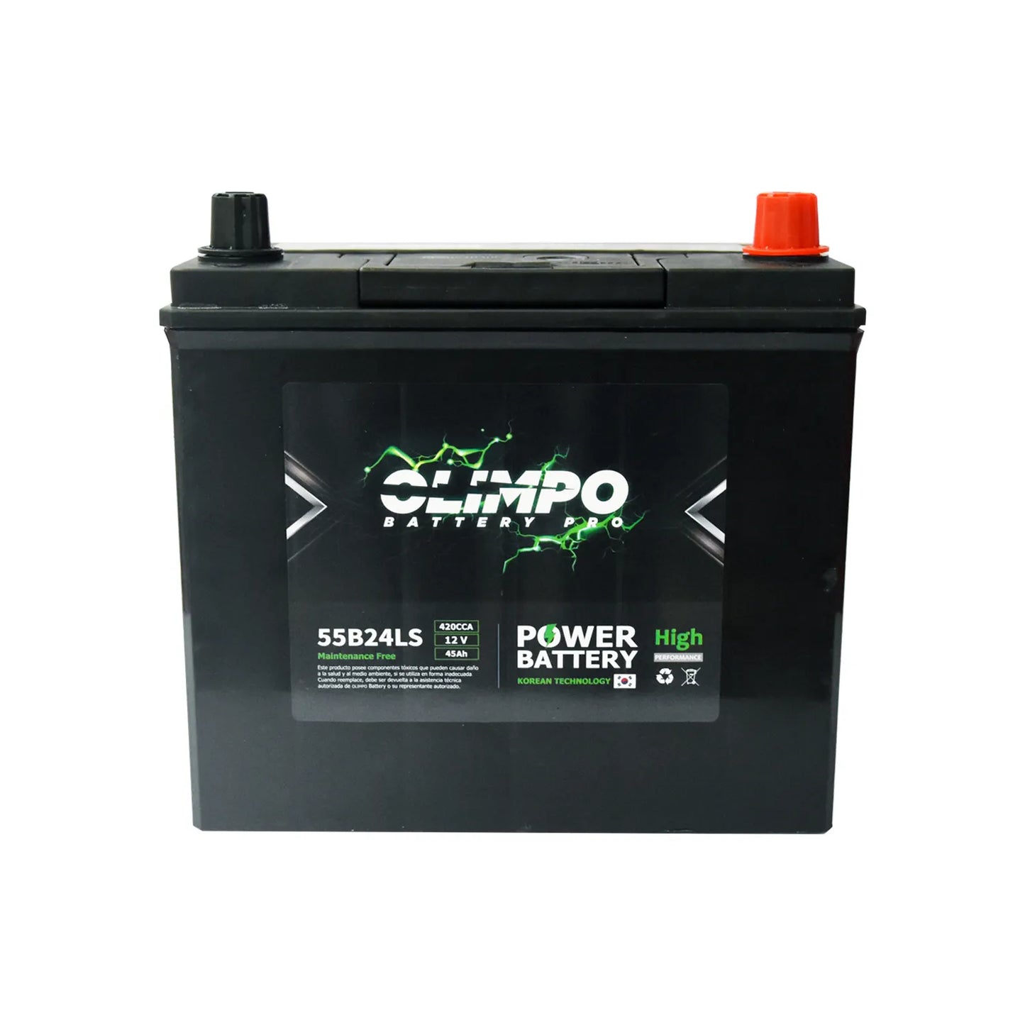 BAT. 45AH OLIMPO NS60LS 55B24LS CCA 420 (- +)