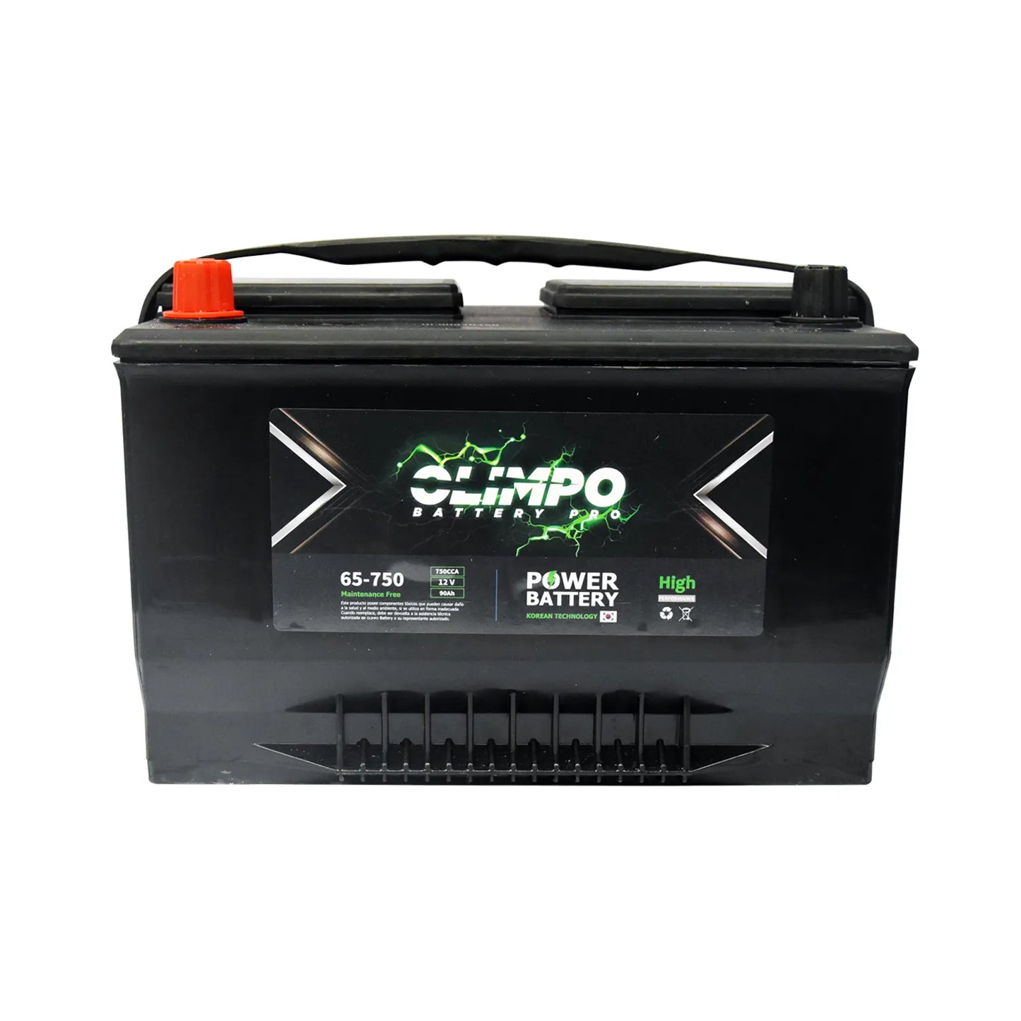 BAT. 90AH OLIMPO 65-750 CCA 750 (+ -)