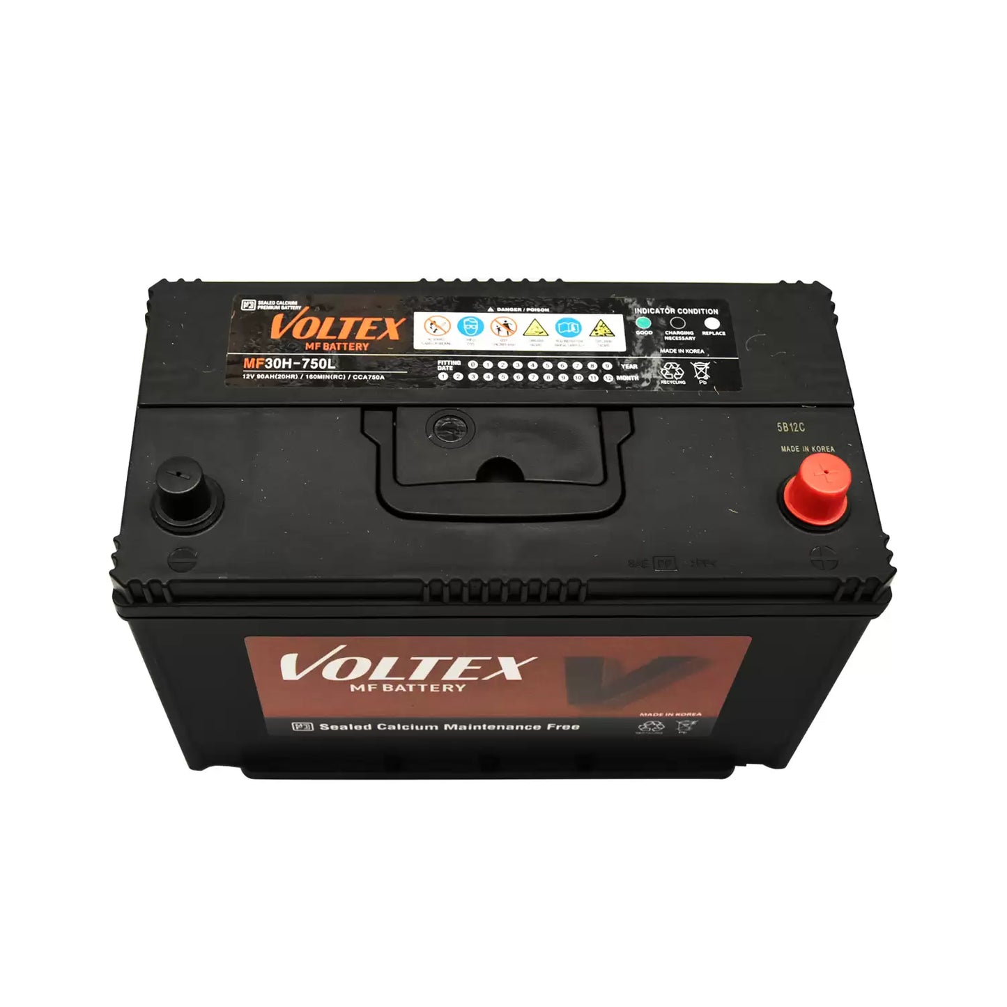 BAT. 90AH VOLTEX MF30H-750L CCA 750 (- +)