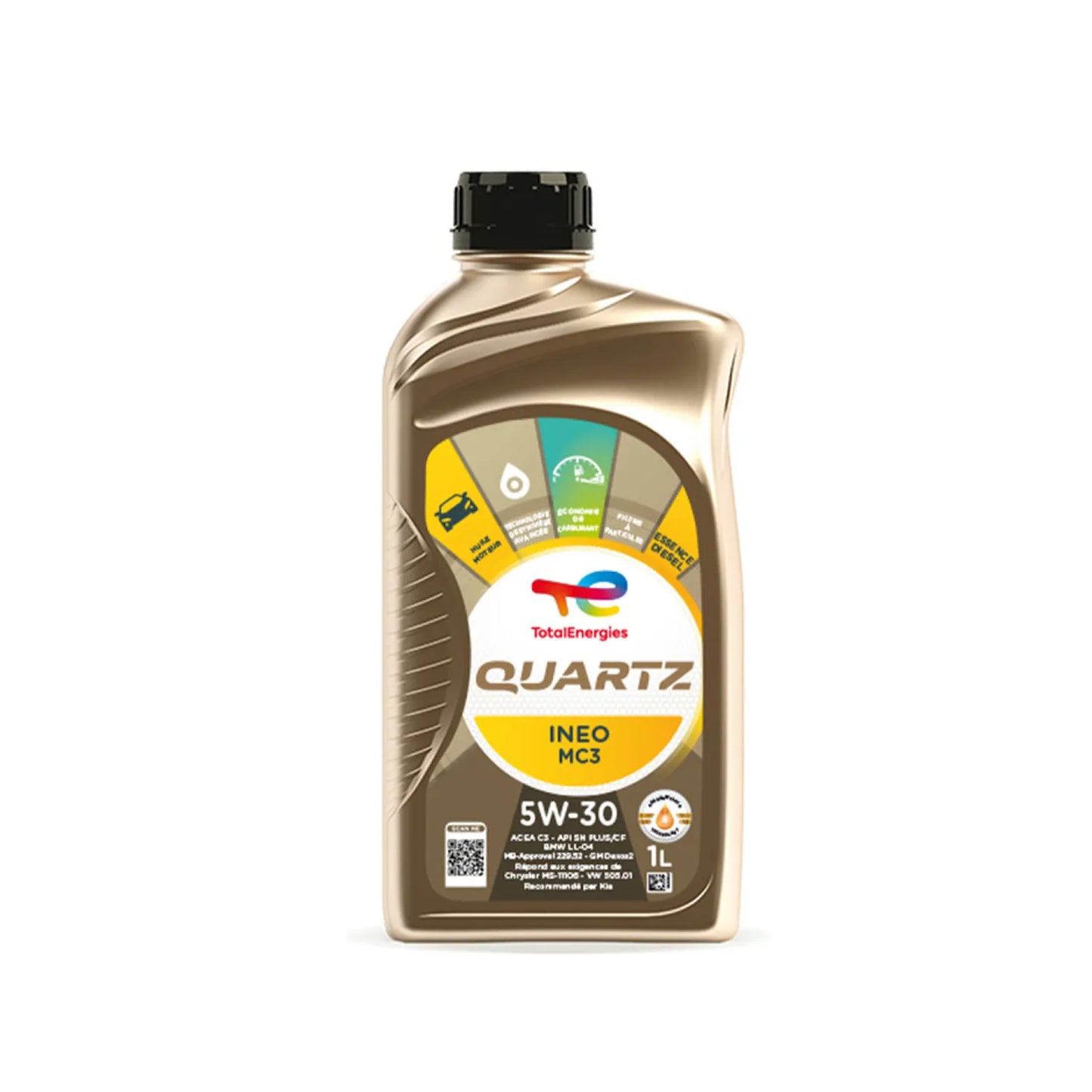 ACEITE 5W30 1LT QUARTZ INEO API SN PLUS CF ACEA C3 TOTAL UE:12