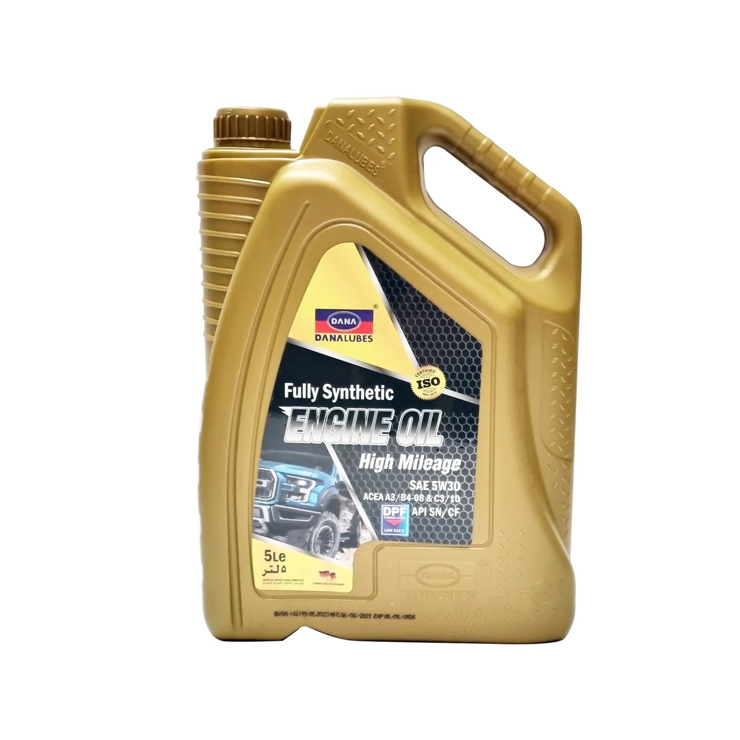 ACEITE 5W30 5LT FULL SINTETICO API SN CF ACEA C3 DANA UE:6