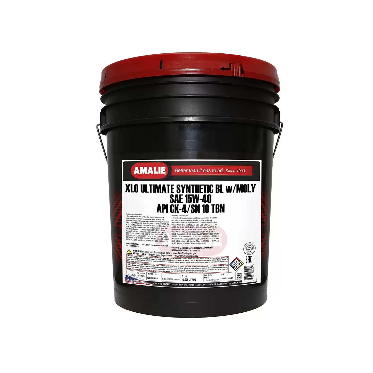 ACEITE 15W40 19LT SEMI SINTETICO ULTIMATE API CK4 AMALIE UE:1