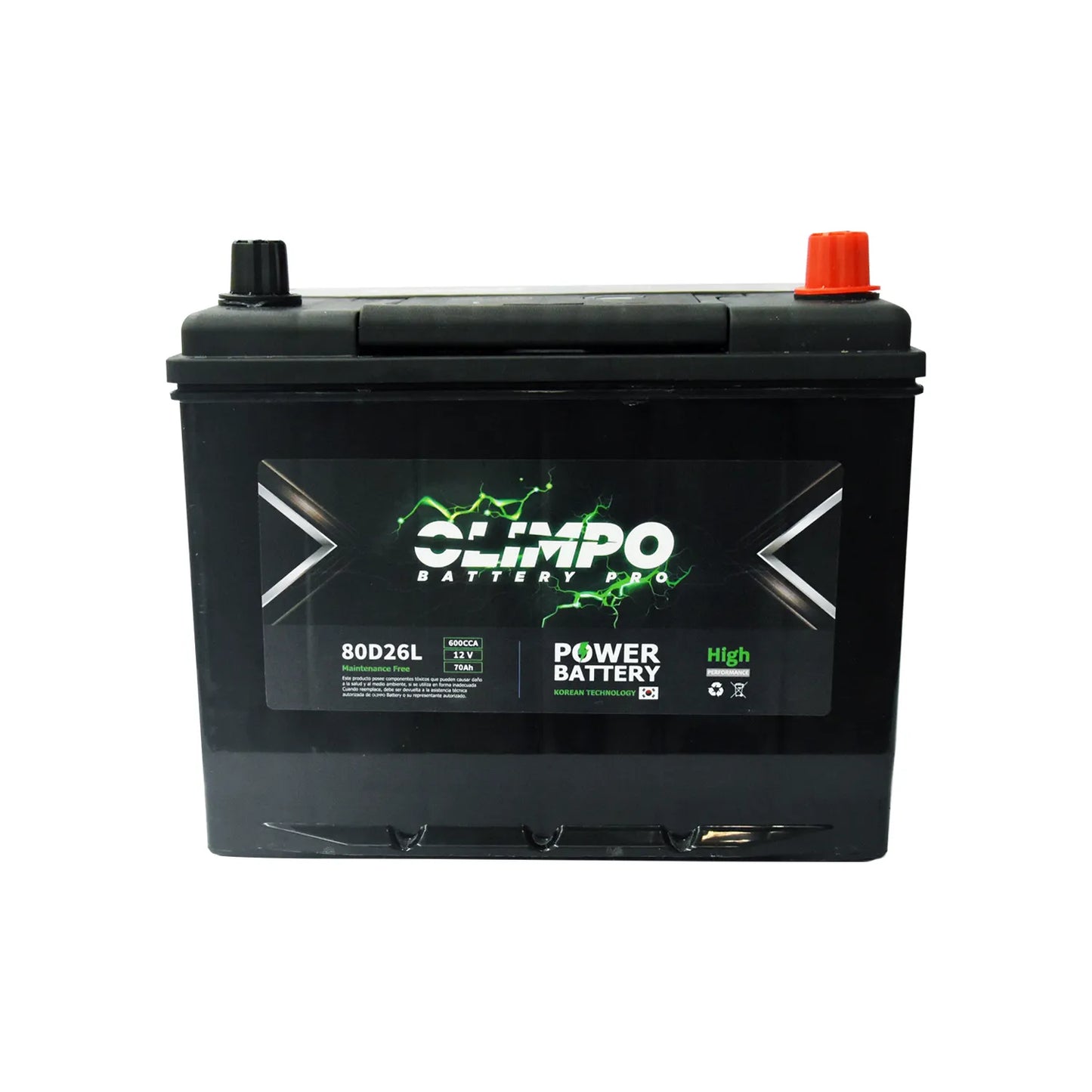 Bat. 70ah Olimpo 80d26l Nx110-5l Cca 600 (- +)
