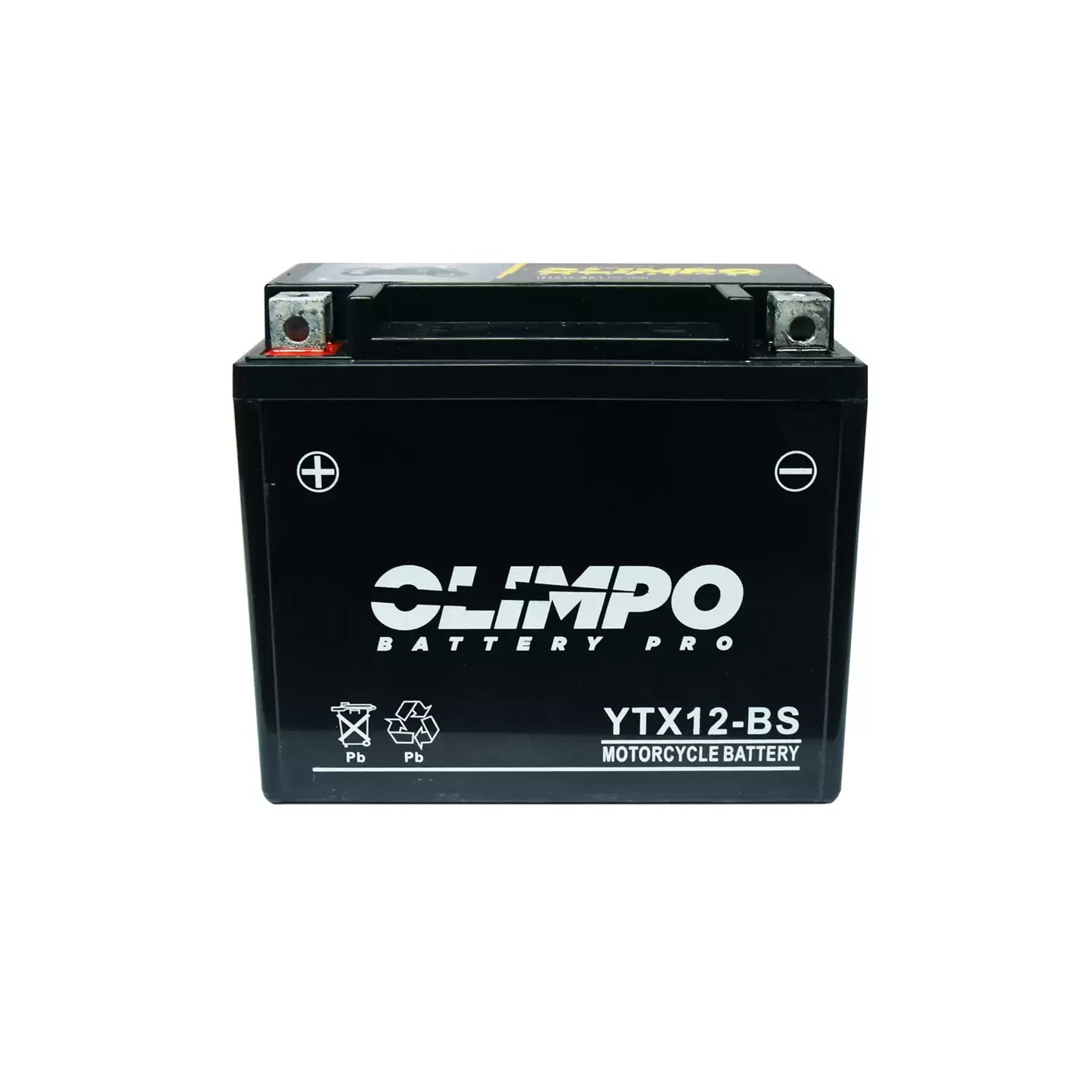 Bateria Moto 12ah Olimpo Ytx12-Bs Cca 220 (+ -)