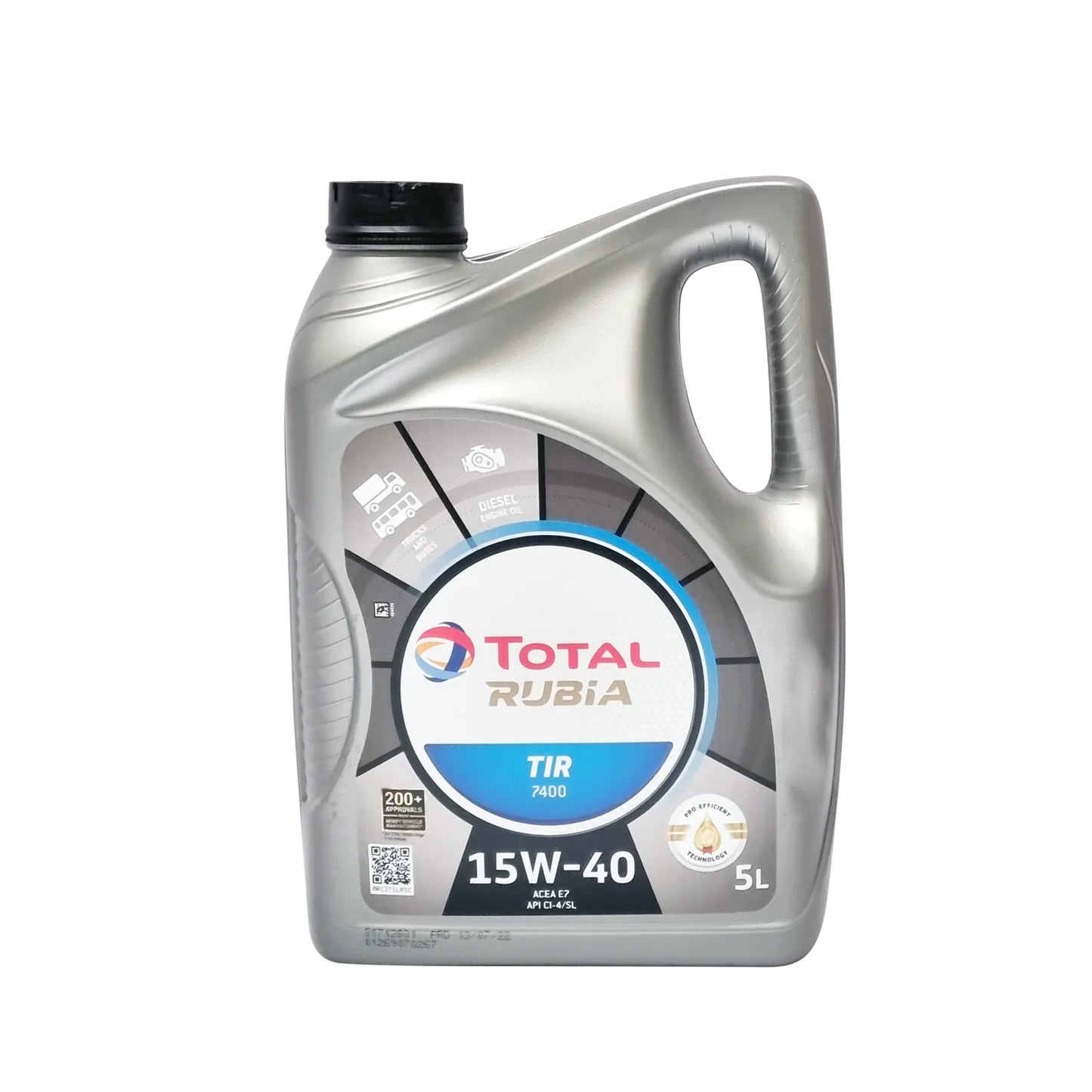 ACEITE 15W40 5LT RUBIA 7400 API SL CI4 TOTAL UE:3